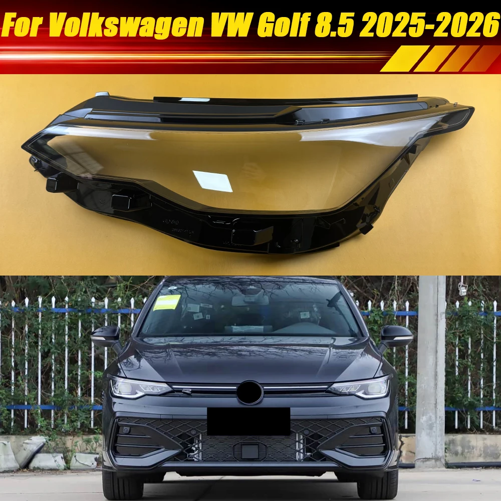 

For Volkswagen VW Golf 8.5 2025 2026 Front Headlight Cover Transparent Housing Shade Lampshade Headlamp Shell Lens Plexiglass
