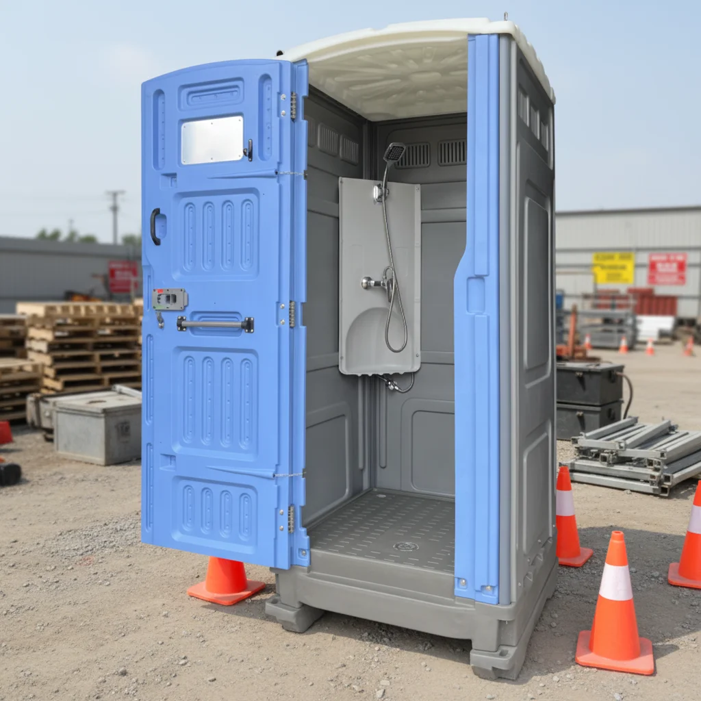 Manufacturer Luxury Portable Bathroom Foldable Plastic Mobile Modular Outdoor Shower Room Cabin Wc Toilet Portable with Showerpr