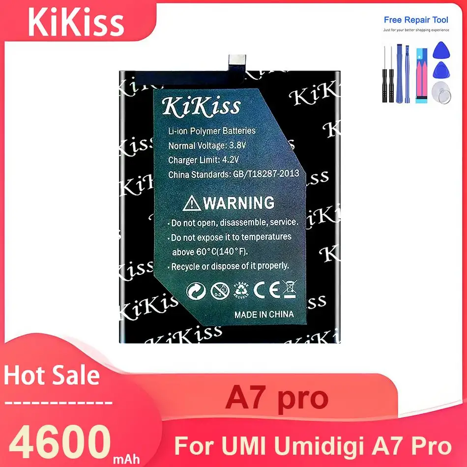 

Аккумулятор для мобильного телефона KiKiss для Umidigi Umi A7 Pro, аккумуляторы A7 pro 4600 мАч, с инструментами