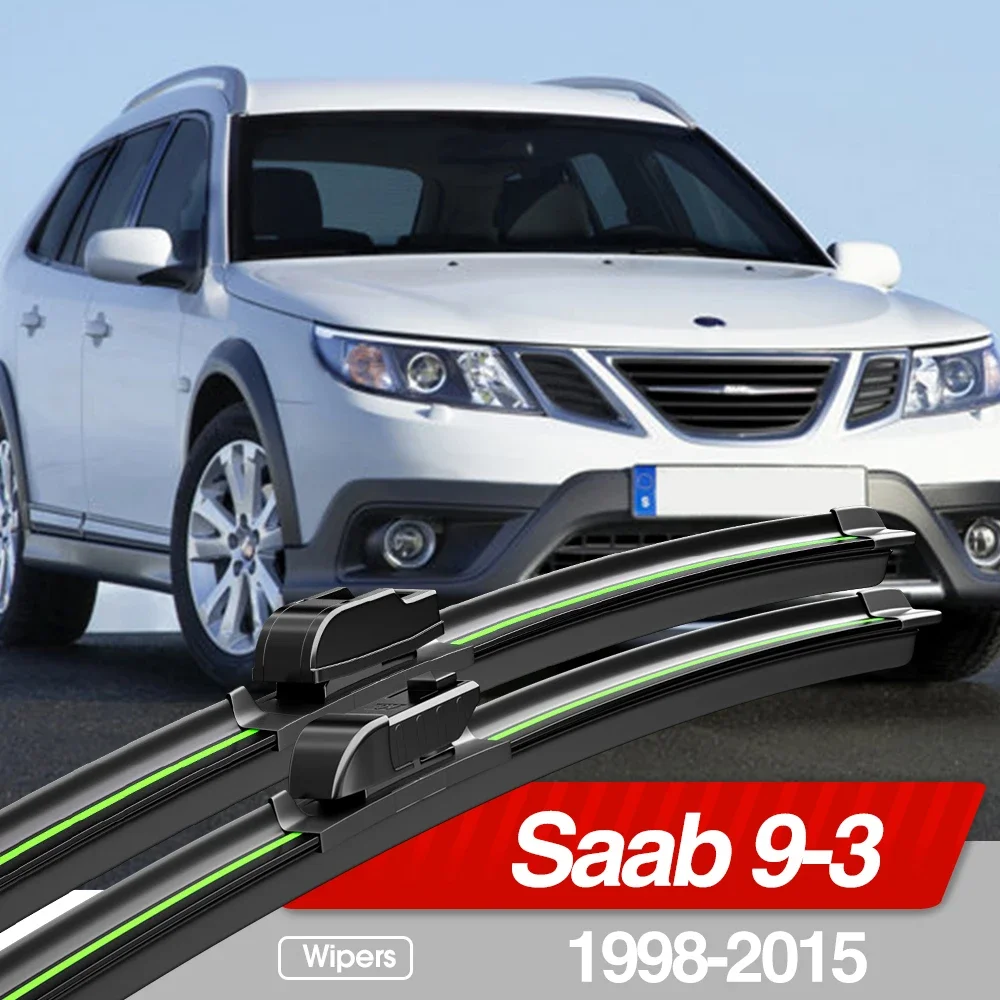 

For Saab 9-3 1998-2015 Front Windshield Wiper Blades 2pcs Windscreen Window Accessories 2002 2004 2007 2008 2009 2012 2014