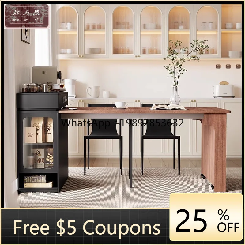 

LYY Multifunctional Mini Dining Home Folding Guide Vintage Island Table Dining Table Integrated Extendable