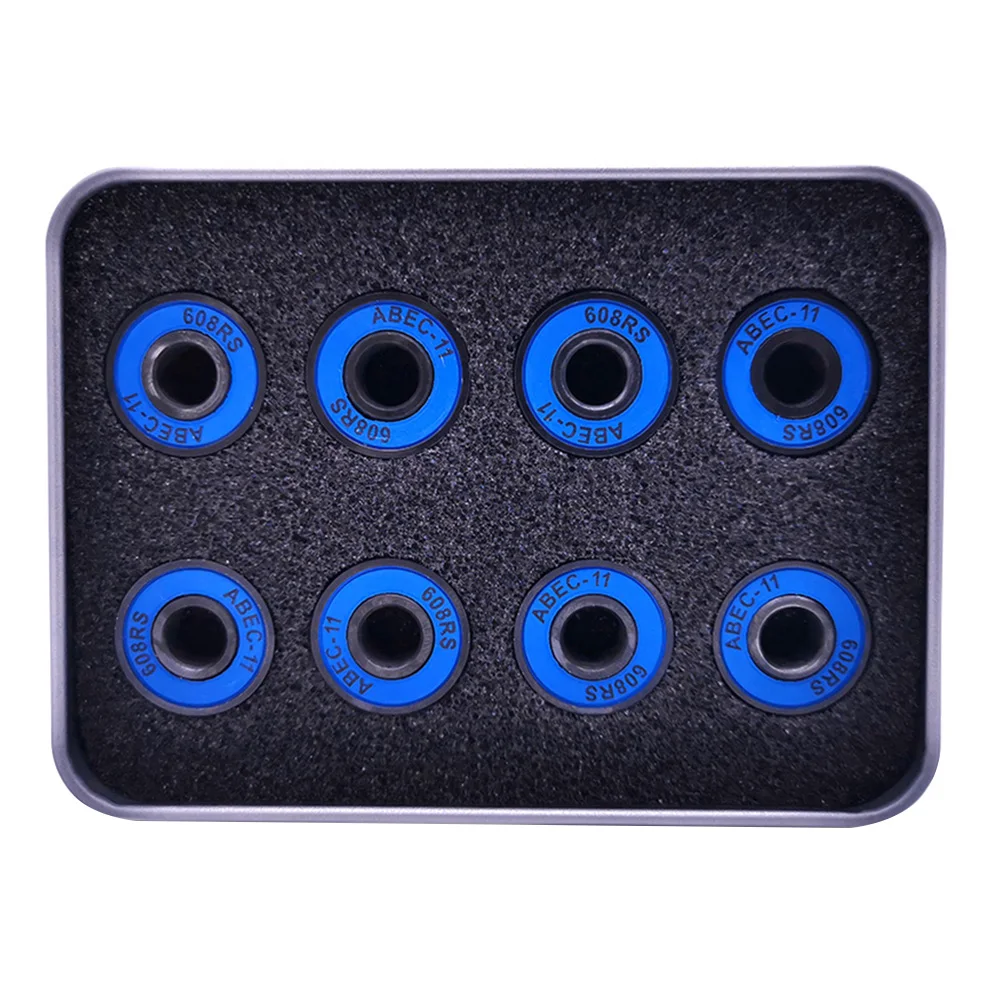 Smooth Rolling Experience Guaranteed with this Pack of Eight Premium Integrated Spacer Roller BearinModel 608RABEC1