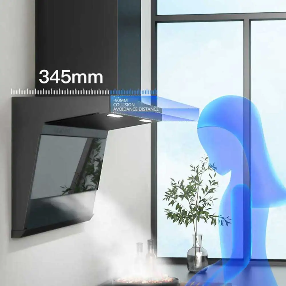 Automatic Cleaning Kitchen Range Hood Top Suction Household Extractor Hotte Cuisine Campanas De Cocina