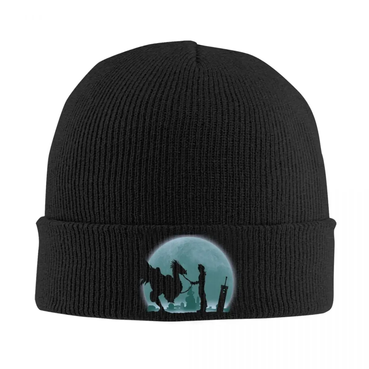 Final Fantasy Midgar At Night Hats Autumn Winter Skullies Beanies Fashion Caps Unisex Skullcap