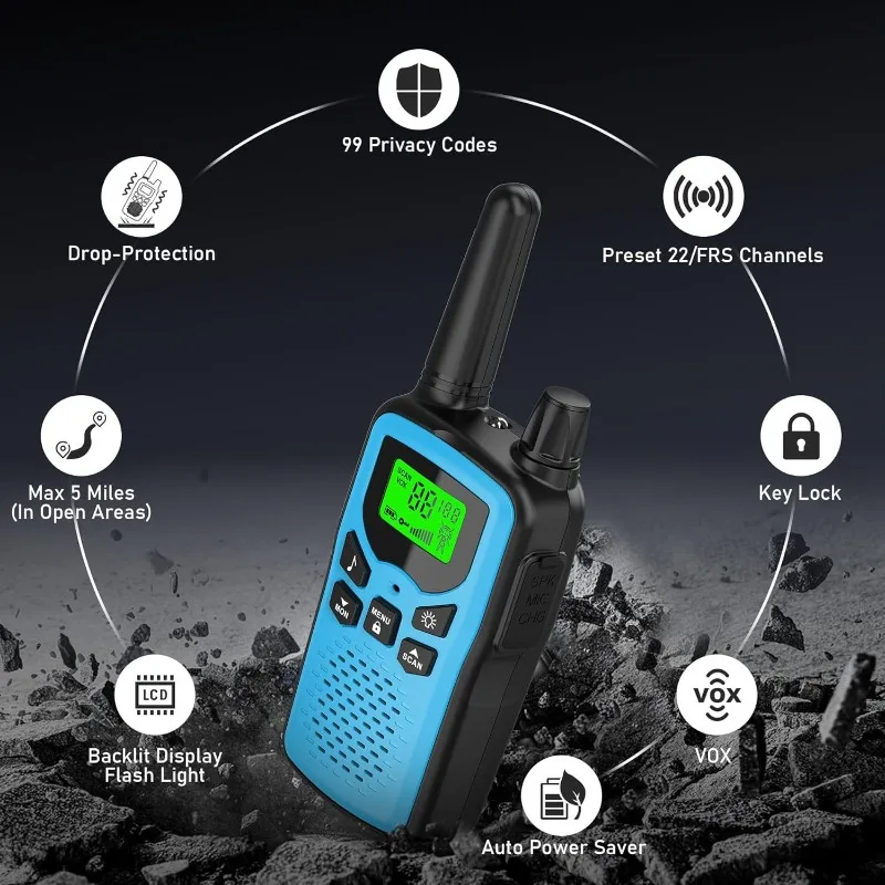 2pcs Adult Wireless Handheld Outdoor Long-distance Walkie Talkie Intercom Outdoor Unit 10 Kilometers
