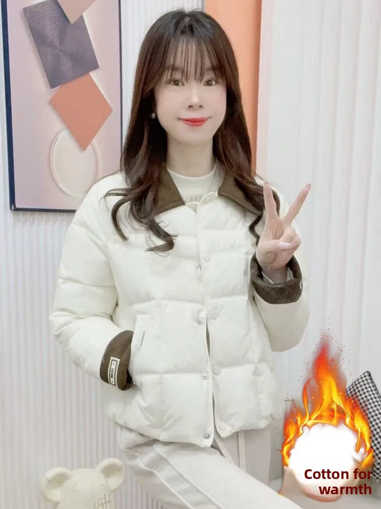 여성용 안감이 있는 티엔드 다운 코튼 재킷 겨울 신상품 소형 사이즈 패셔너블 따뜻한 독특한 작은 코튼 코트 아웃...