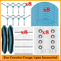 Für cecotec conga 7490 unsterblich/8290 unsterblich/kabum smart 900 staubsauger zubehör hauptseite bürste mop filter staubbeutel