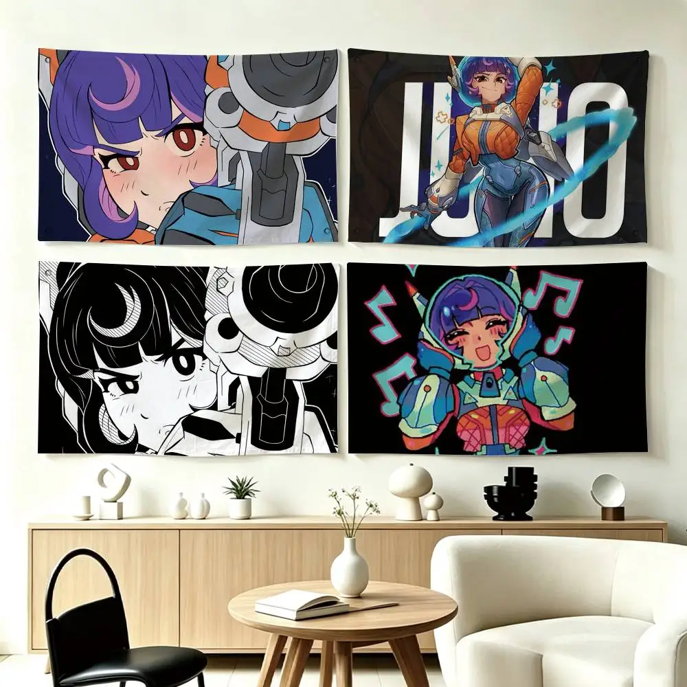 Game Overwatch Juno Flag Suitable For Party Club Outdoor Interior Wall Decoration Banner Fans Gift