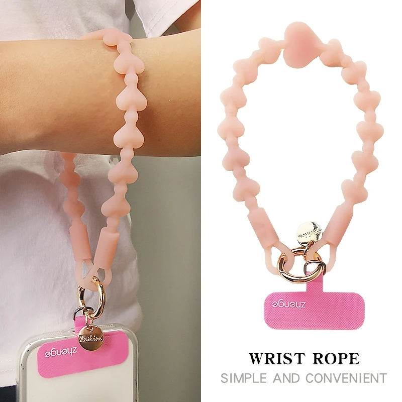 

Women's Short Gradient Silicone Wrist Strap, Durable Anti-Lost Lanyard, Fits Phones/Cameras/Keys, Outdoor/Travel Ready