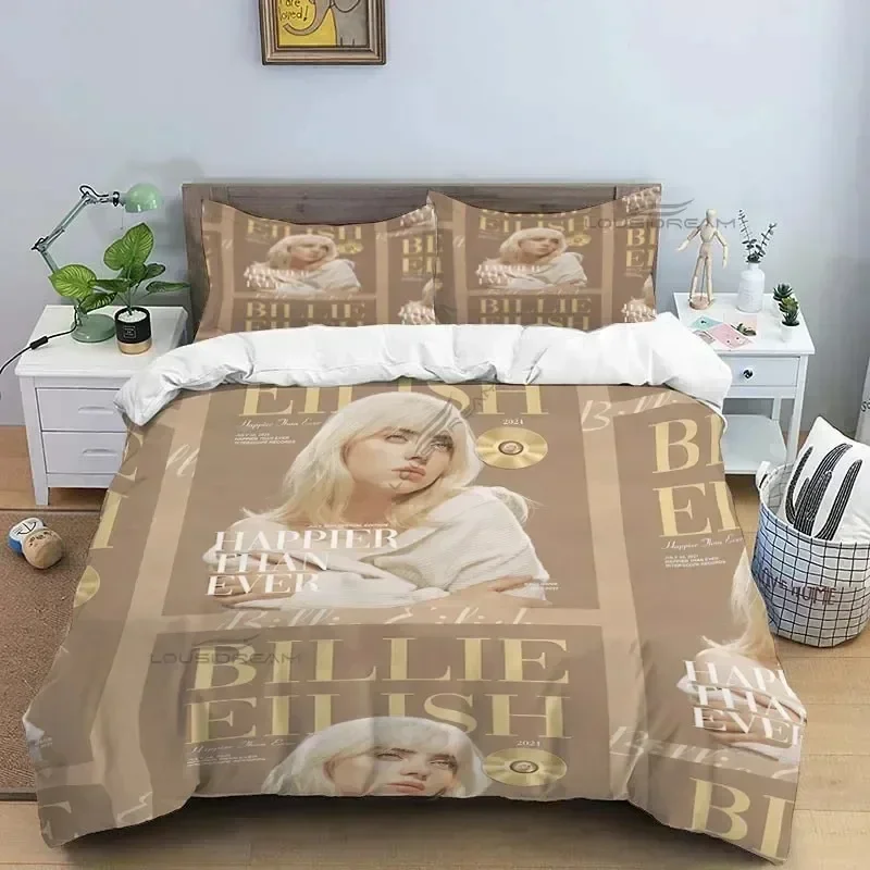 Luxury New 3D Print Popular Star B-E Singer Bedding Set Duvet Cover Bed Set Quilt Cover Pillowcase Size Boys Adult Bedding Set