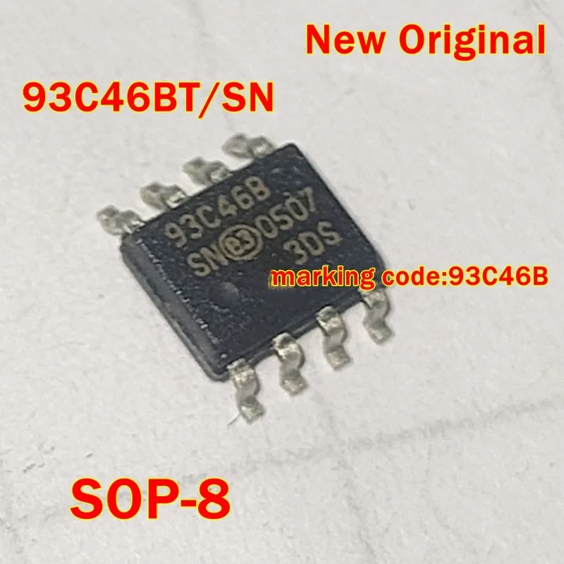 

1pcs to 100pcs 93C46BT/SN 93C46B/SN New Original SOP-8 marking code:93C46B 64 X 16 MICROWIRE BUS SERIAL EEPROM, PDSO8
