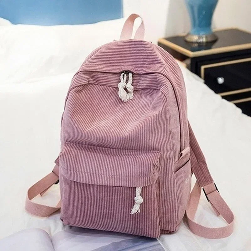 Velvet Backpack Women's Bag 2022 Autumn/Winter New Korean Edition Simple Street Trend Large Capacity Casual Women's Backpack