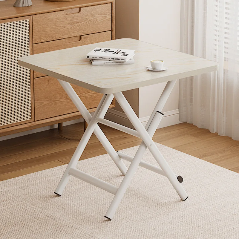Mesa de comedor plegable pequeña y moderna, Mesa de centro portátil cuadrada minimalista, Mini Escritorio Interior, Mesa Plegable para acampar