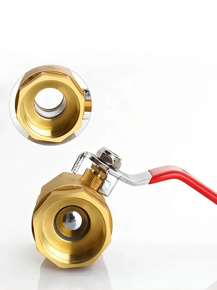 1/4 "1/2" BSP Vrouwelijke Buitendraad Twee Manier Messing Pneumatische Uitschakeling Kogelkraan Pijp Connector Koppeling adapter - afbeelding 2