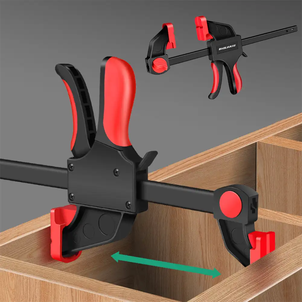 1Pc Bar Clamps Woodworking Work Bar Mini 6/8/12inch F Clamp Clip Set Hard Quick Ratchet Release Clip DIY Carpentry Hand Tool