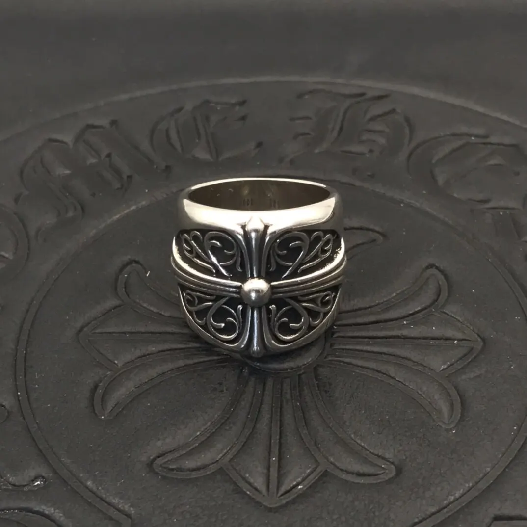

S925 sterling silver retro guardian ring men's and women's hip-hop personality ring domineering classic