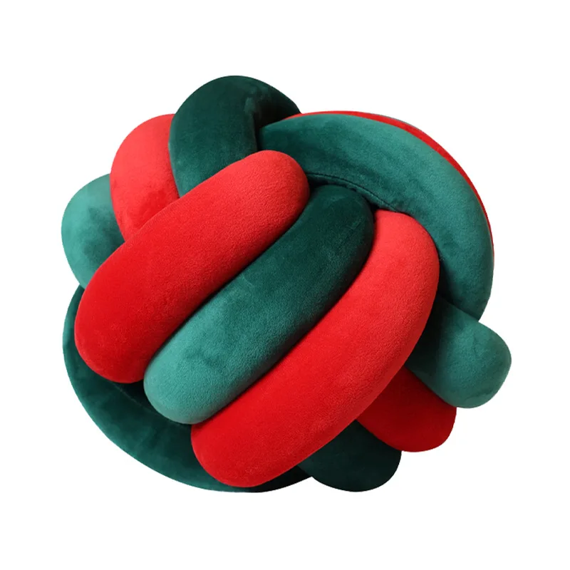 

Knotted Ball Sofa Color-matched Throw Pillow, Woven Cushion, Decorative Bay Window Cushion, Long-sitting Bolster Pillow