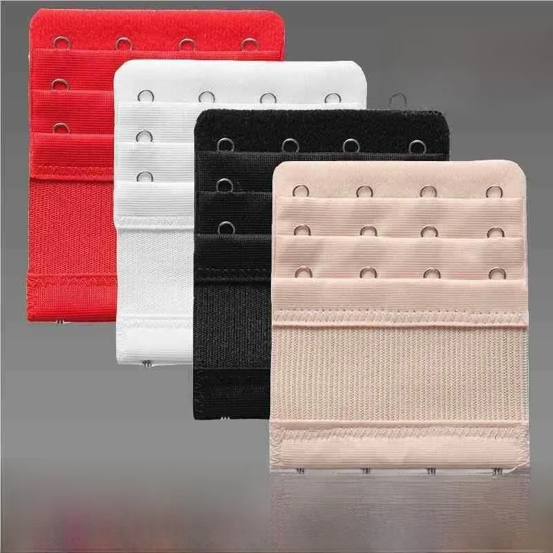 Extended Three-Row Buckle Bra Extender Wide Comfortable Underwear Four-Row Buckle Anti-Slip Wood Cotton Full Cotton Bra Extender