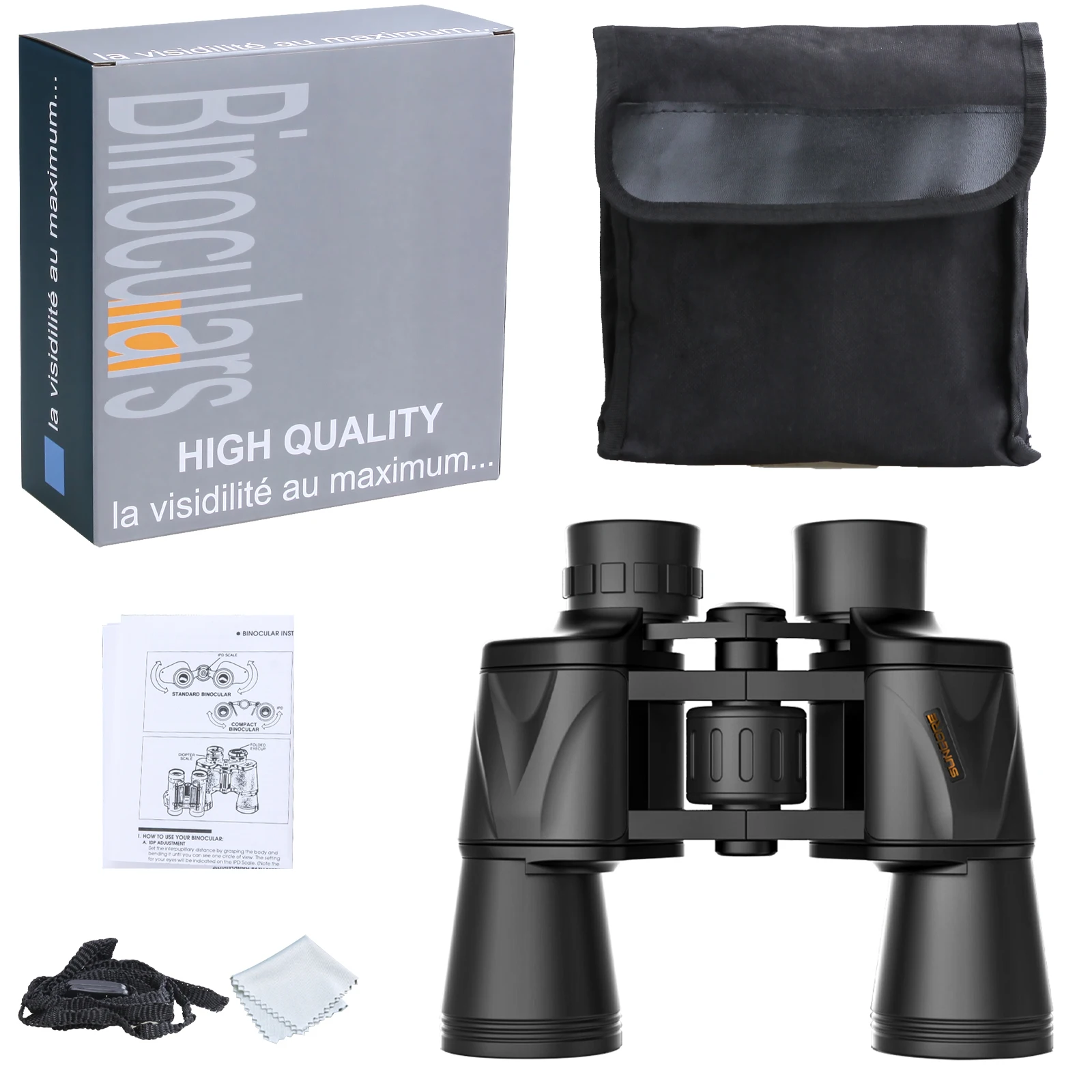 10x50 Cinema-Style Wide View Binoculars Large Objective Lens for Brighter, Wider Views, An Immersive Experience Like Open-Air Ci