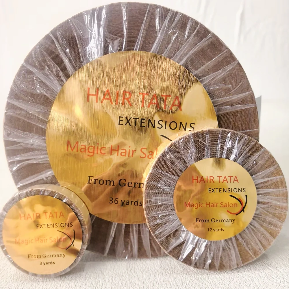 3/12/36Yards 0.8/1.0cm Hair System Tape Double Side Strong Hold Hair Extension Tapes For Lace Closure Lace Front Wig Glue