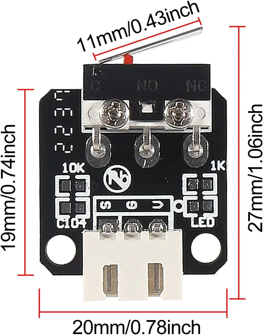 Creality Official Limit Switch End Stop 3D Printer Part Compatible For Ender 3/Ender3 Pro/Ender 3 V2/Ender 5 Series/CR-10 Series