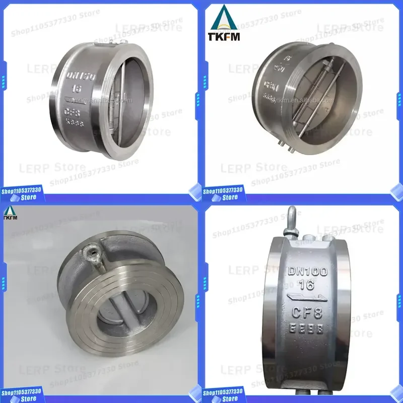 TKFM Non Return Holden 3 Inch Wafer Type Cf8m Flap Sandwich Duo Flap Check Valve