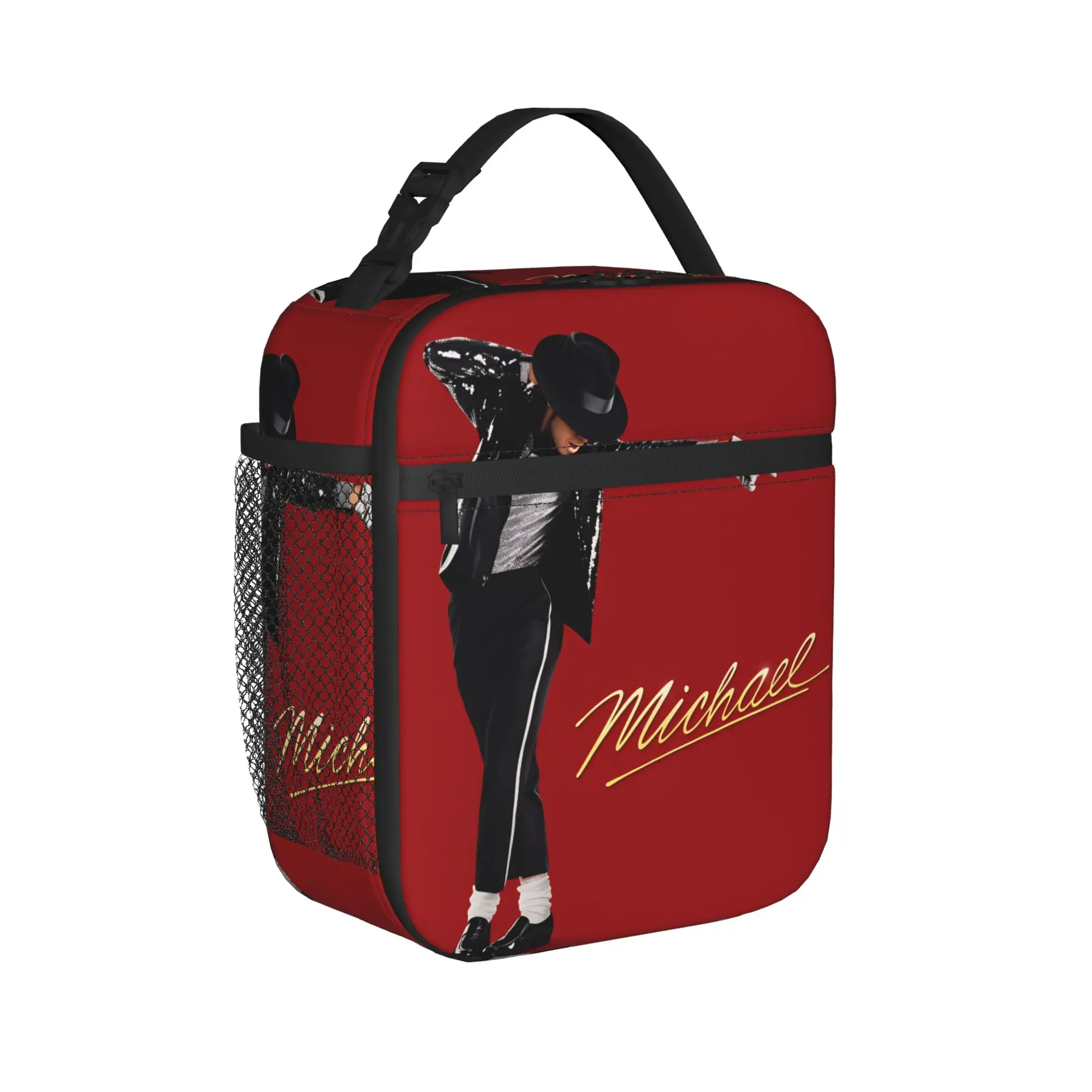 Michael MJ Lunch Bag  Portable Lunch Box Men Office Print Cooler Bag Leisure Oxford Thermal Lunch Bags