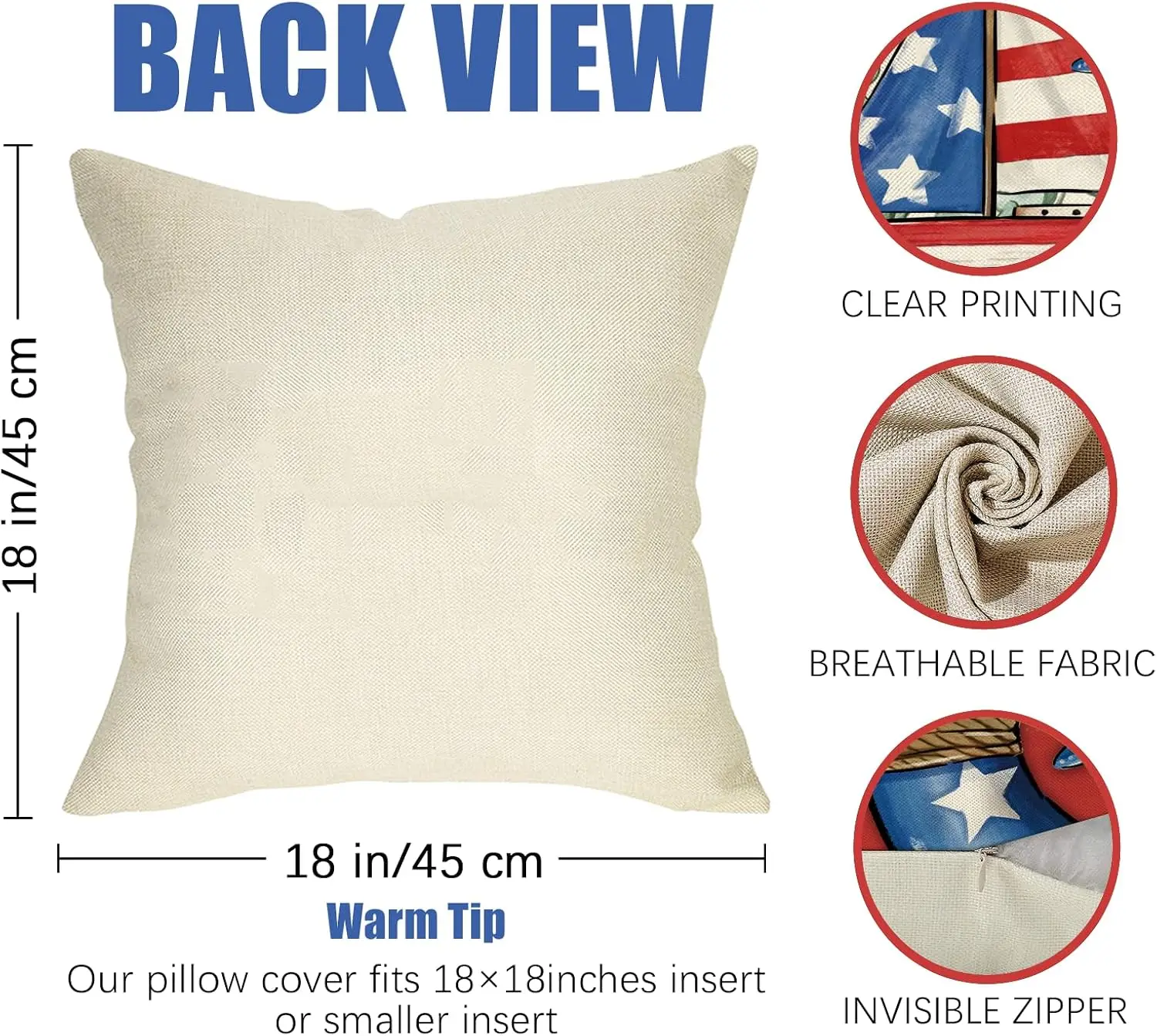 American Flag Nautical USA Patriotic Home Decor Throw Pillow Covers 4 Piece Set Coastal Ocean Sailing Ships Decor Cushion Case