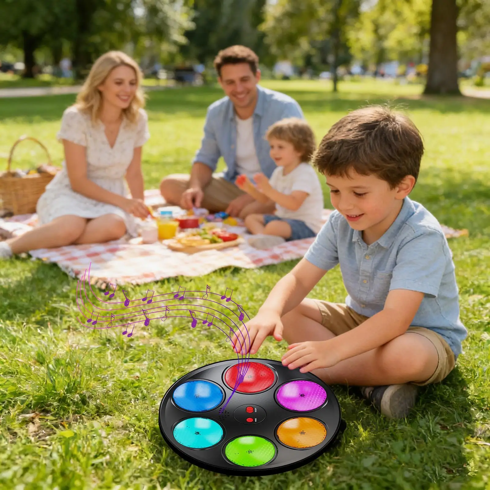 라이트 업 메모리 게임 3가지 모드 전자 퍼즐 휴대용 게임 조명 및 소리 포함 어린이용 3세 이상 여행 교실 파티 도로용