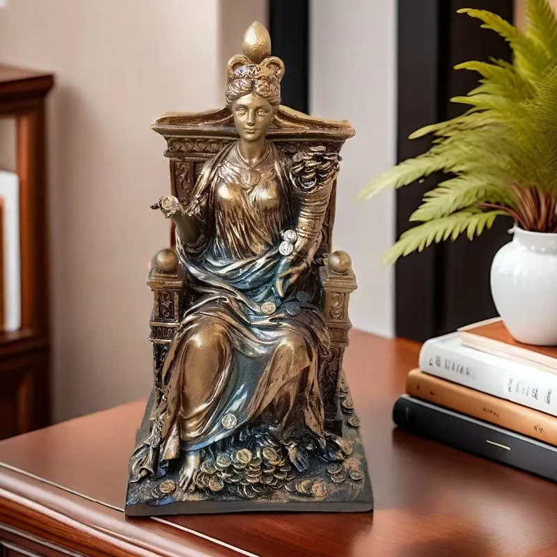 New Statue Of Wealth Mythology Goddess Greek Vintage Copper Maria Statue Christmas Decorations Ornaments Home Lucky Gift Ideas