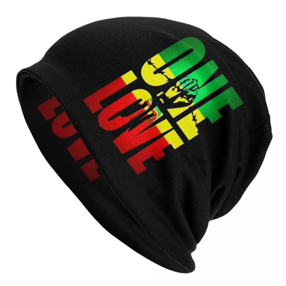 

Custom One Love Reggae Jamaica Flag Bonnet Hat Knitting Hat Men Women Cool Unisex Warm Winter Beanies Cap