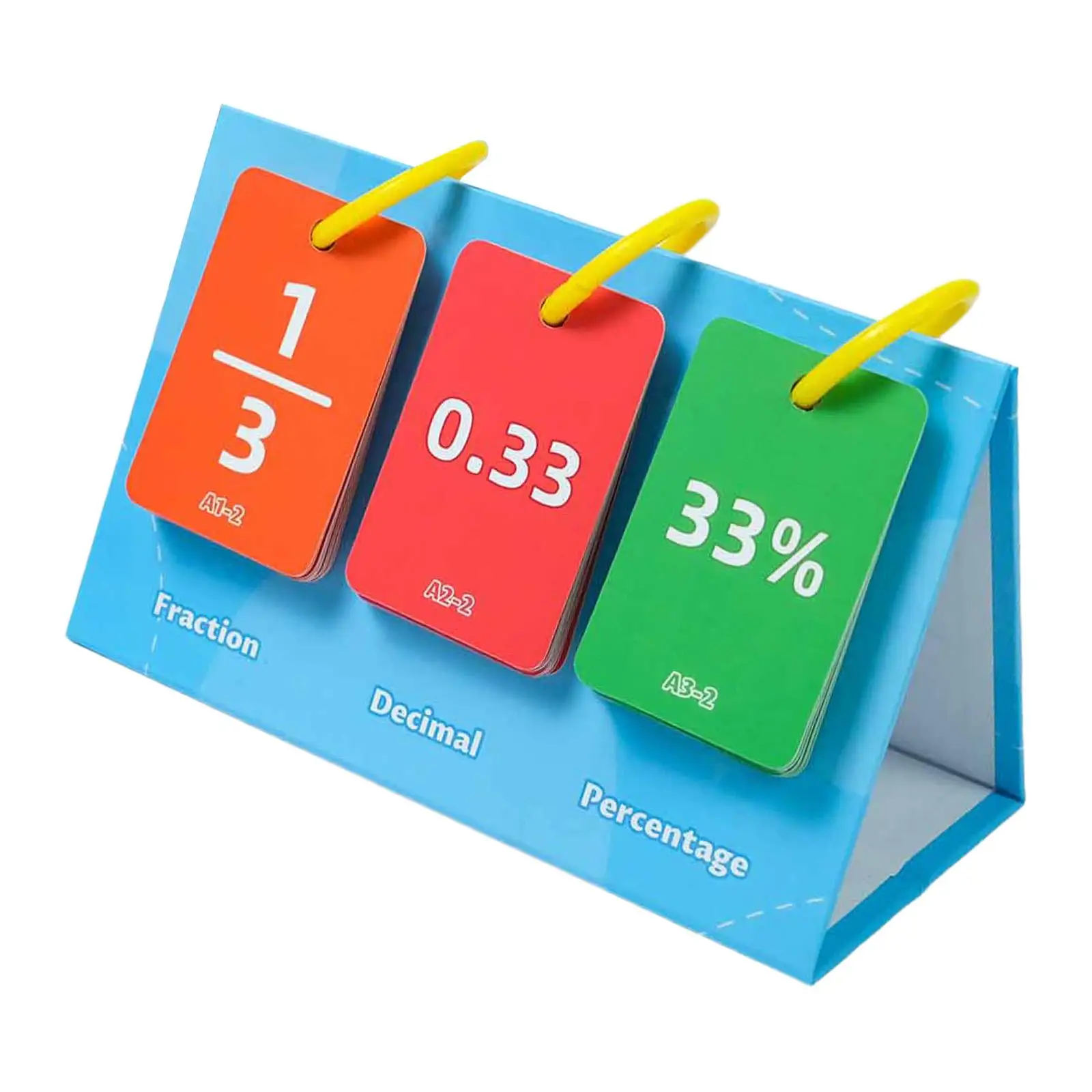 Fraction Percentage Decimal Flip Chart Kids Math Games ,Math Manipulatives,, for children,,