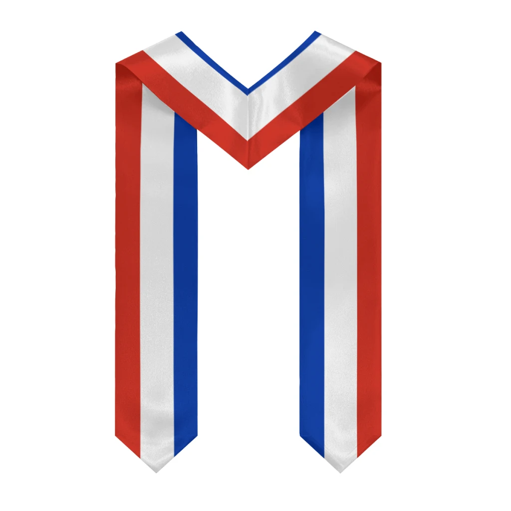 More design Graduation shawl Paraguay Flag & United States Flag Stole Sash Honor Study Aboard International Students