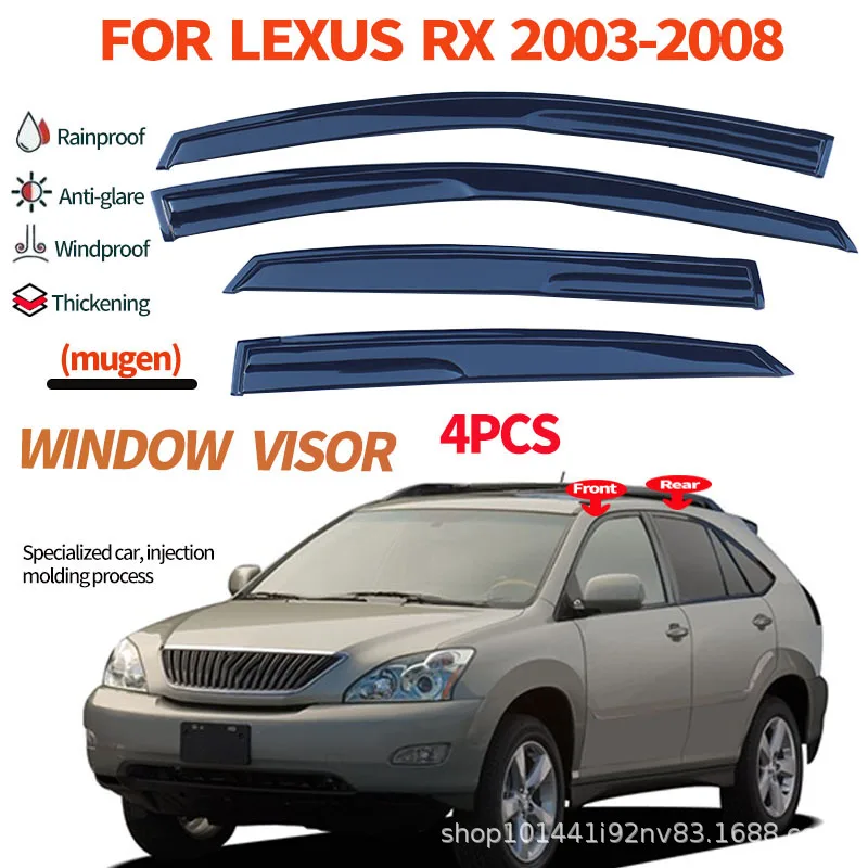 Suitable for Toyota Harrier 2003-2008 RX 330/350 Suitable for sunny and rainy brow shields No-Drill Design