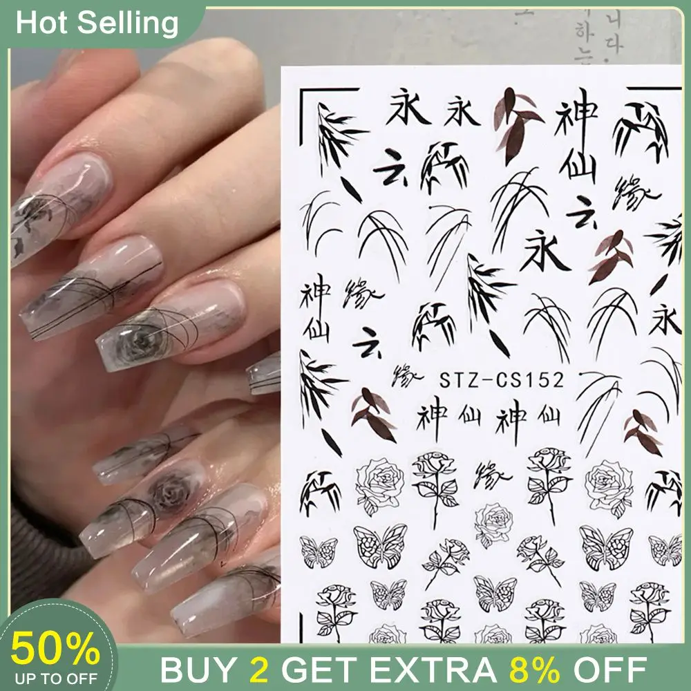 Nail Decoration Easy To Operate 12 Design Nail Art Shell Water Sticker Nail Art Decoration Beauty And Health Nail Stickers