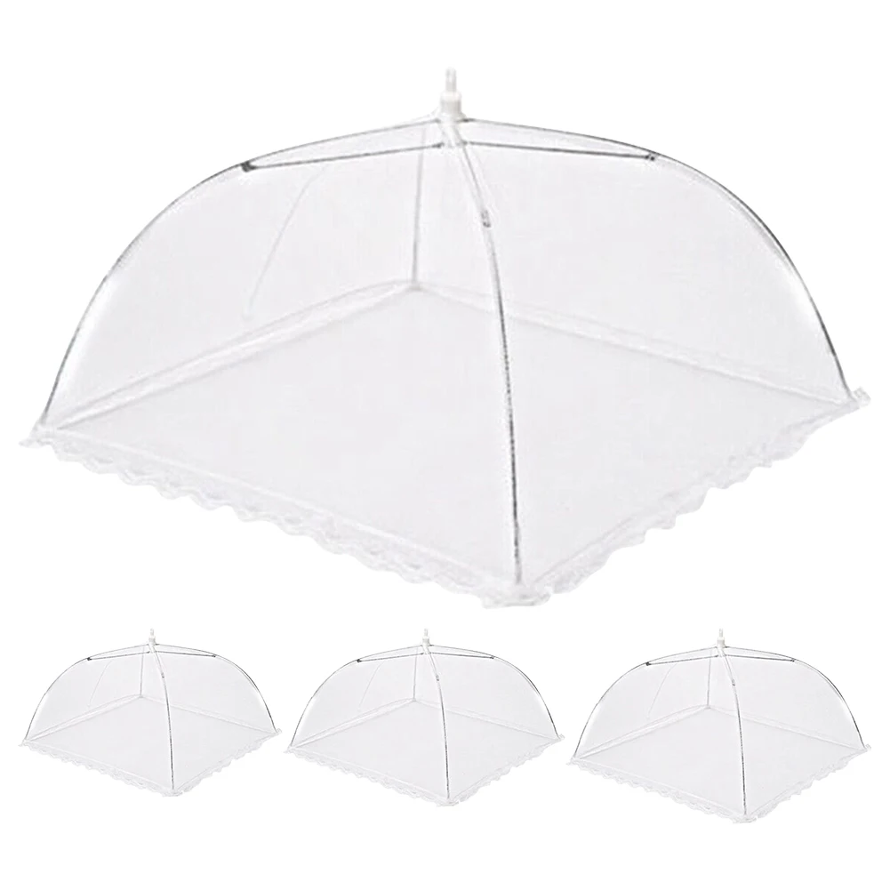 Foldable Household Mesh Food Lid Lightweight Multipurpose Anti Fly Mosquito Net Kitchen Gadgets for BBQ Picnic Party