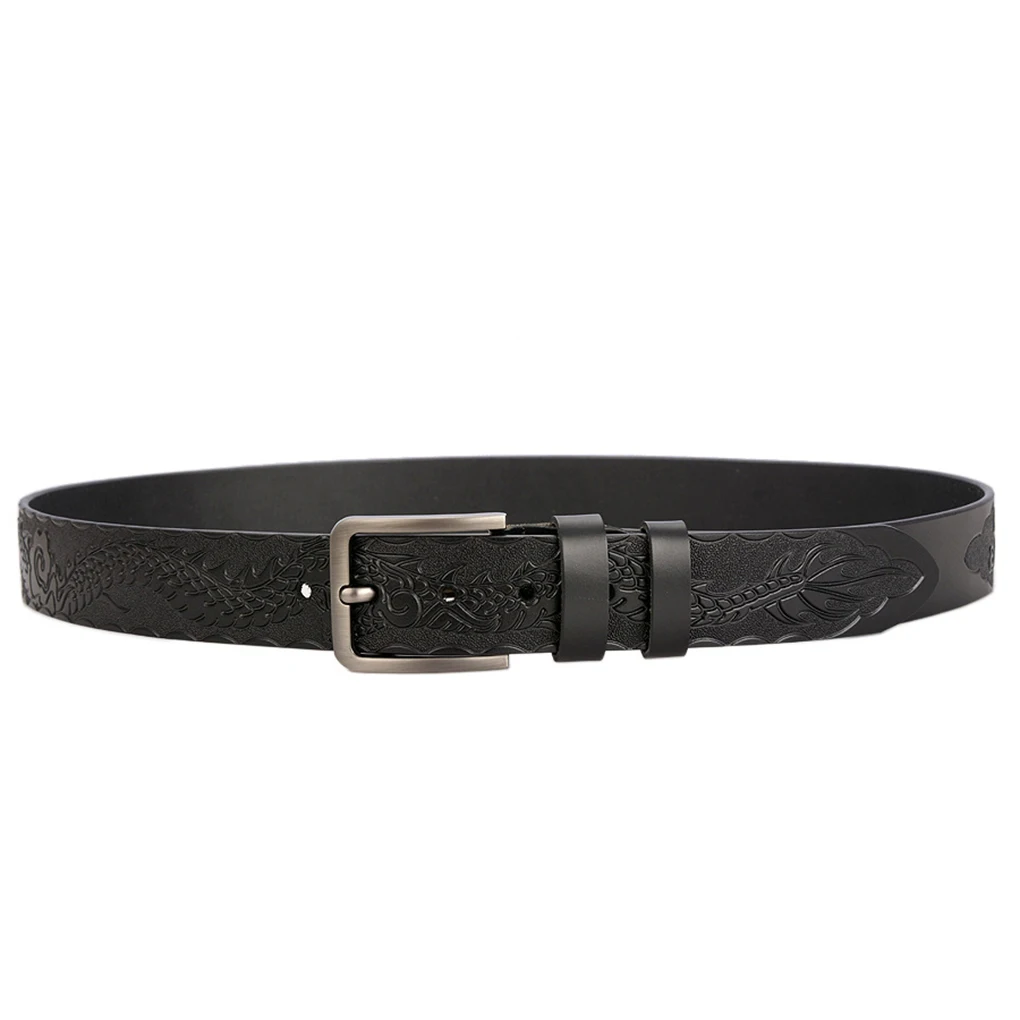 Ceinture d'impression de mode pour hommes, PU lisse et résistant à l'usure, environnement de fabrication fine, ceinture noire pour hommes, 105cm