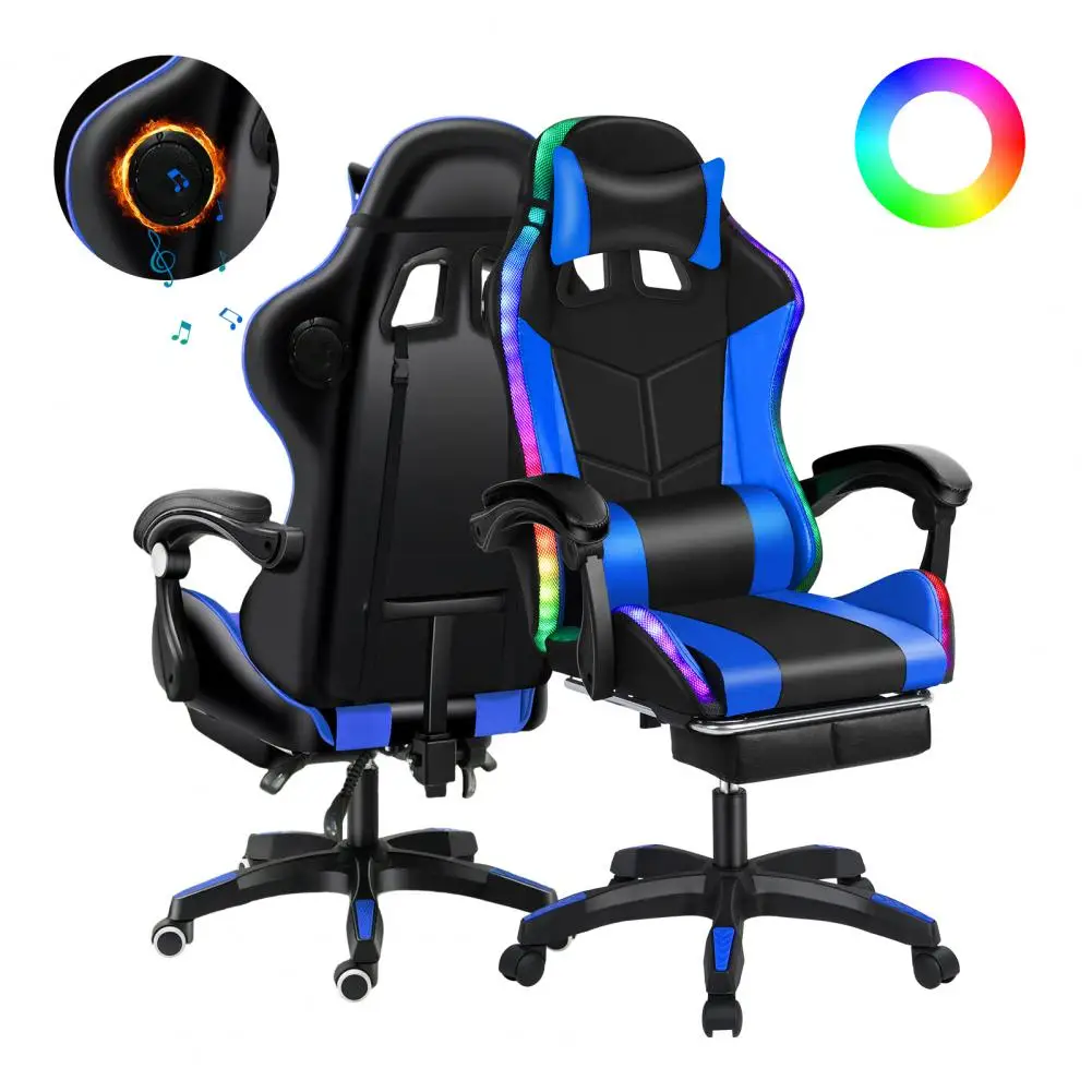 

Gaming Chair Gamer Chairs Ergonomic with Lumbar Cushion Headrest Gaming Chair Height Adjustable Computer Chair