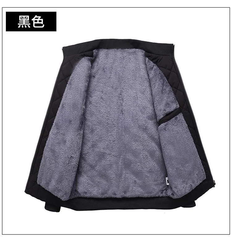 2026 Men's Thick Warm Bomber Jacket Coats Autumn Winter Fleece Lined Casual Jacket for Men Slim Fit Winter Clothing Parkas 5XL