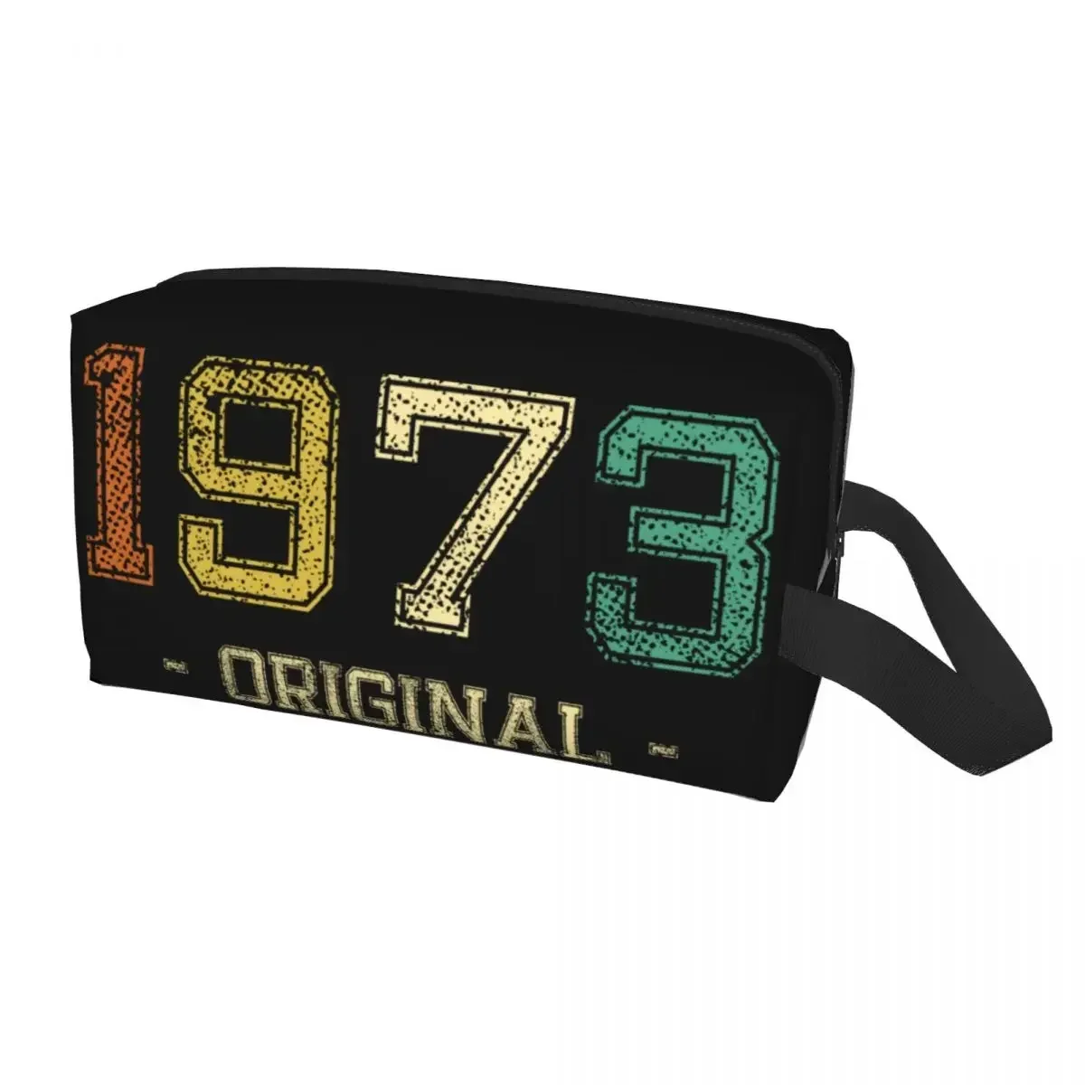 

Vintage Born In 1973 Cosmetic Bag Kawaii Large Capacity 48 Years Old 48th Birthday Makeup Case Beauty Storage Toiletry Bags