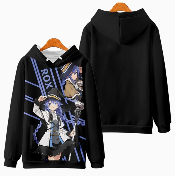 Anime Mushoku Tensei Jobless Reinkarnation Roxy Hoodie Hoodie Cosplay Kostüm Herbst Winter Männer Frauen Mantel Jacke lose Tops