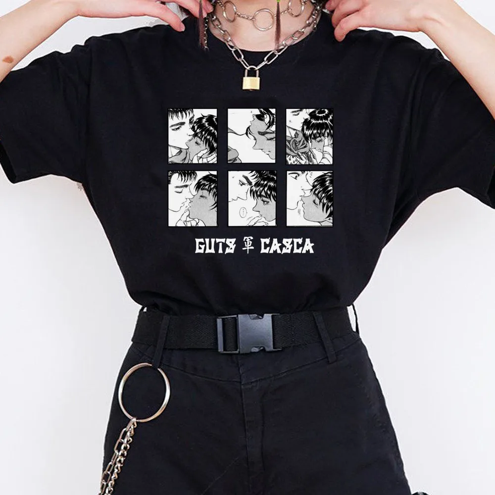 

Manga Berserk Guts Casca Women Funny T Shirt Girl Swordsman Gatsu Sacrifice Zodd Anime T-shirt 90s Female Top Tee Male