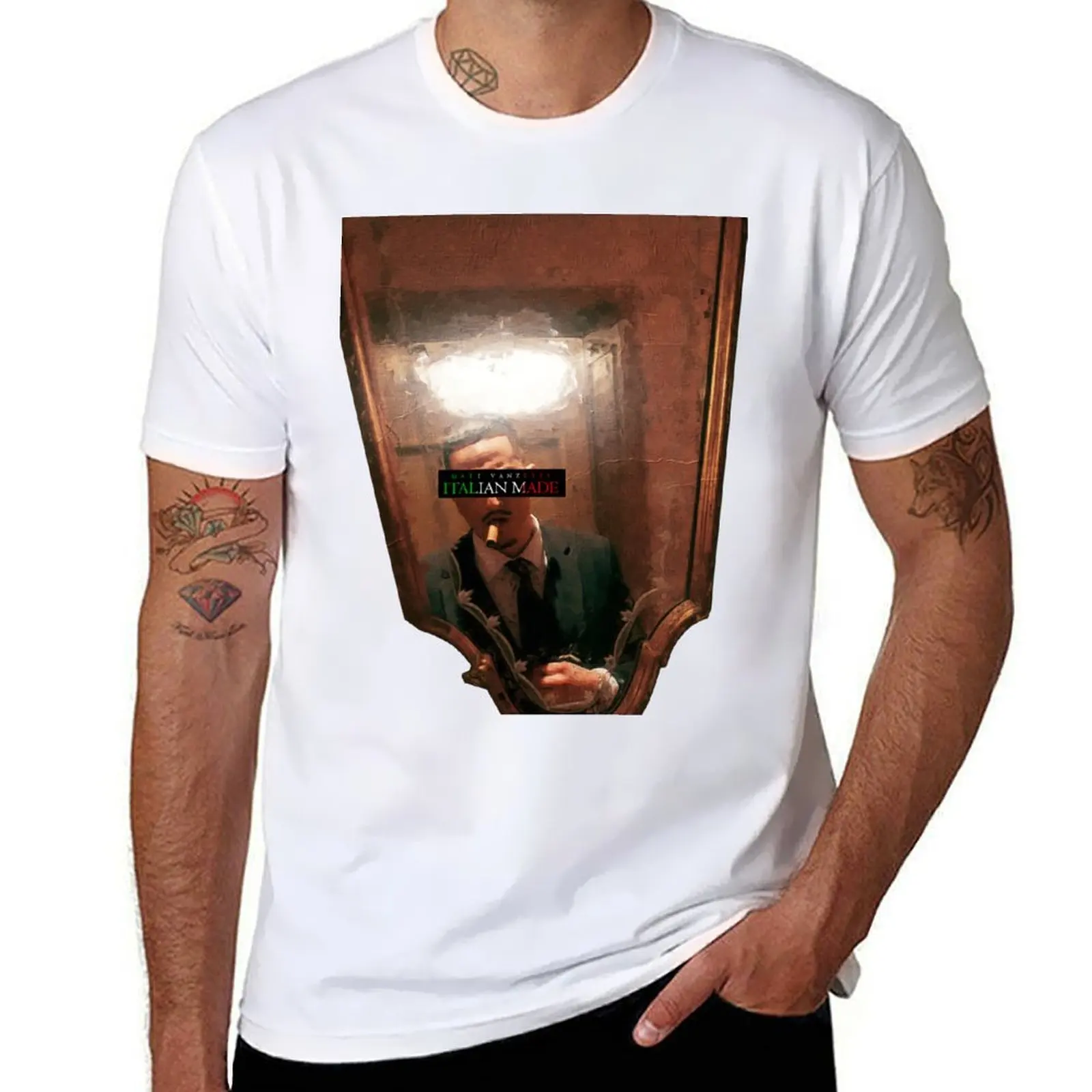 Italian Made Mirror Reflection T-Shirt funny t shirts dark humor man t shirt designer T-Shirt