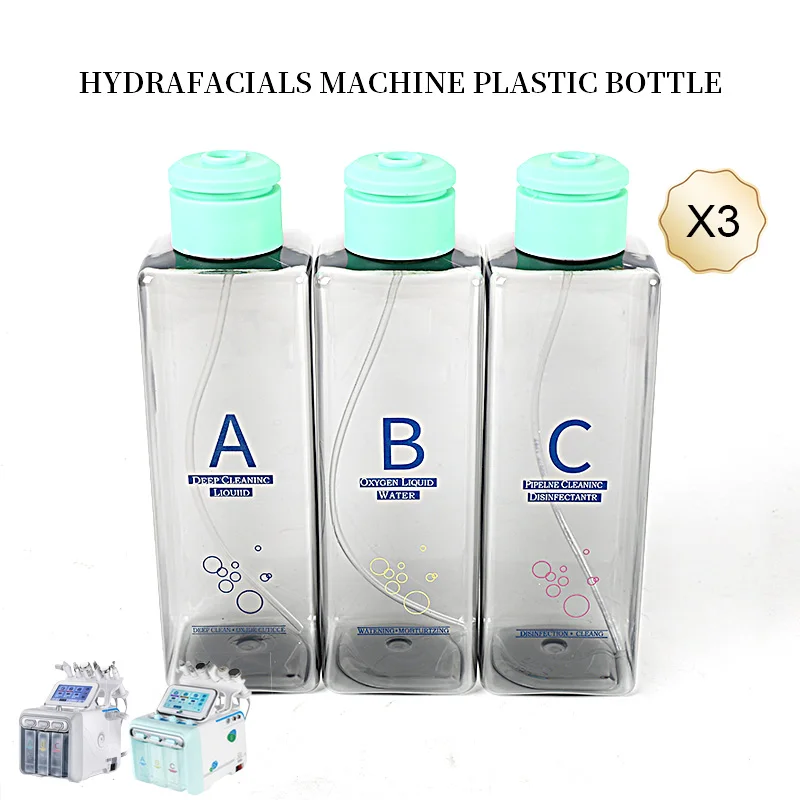 3-個のボトル-h2o2-水素酸素小さな泡-rf-美容機-h2o2-交換部品-abc-ボトル廃水ボトル