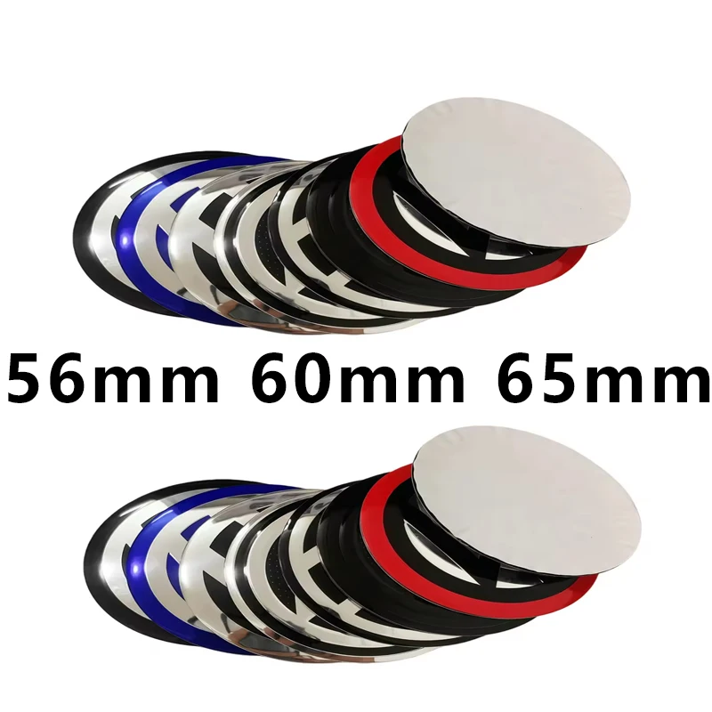 4Pc 56mm 60mm 65mm for Vehicle Wheels Car Wheel Center Stickers blue Silver Black Rim Caps Diameter Logo Hub Cover Badge Decal