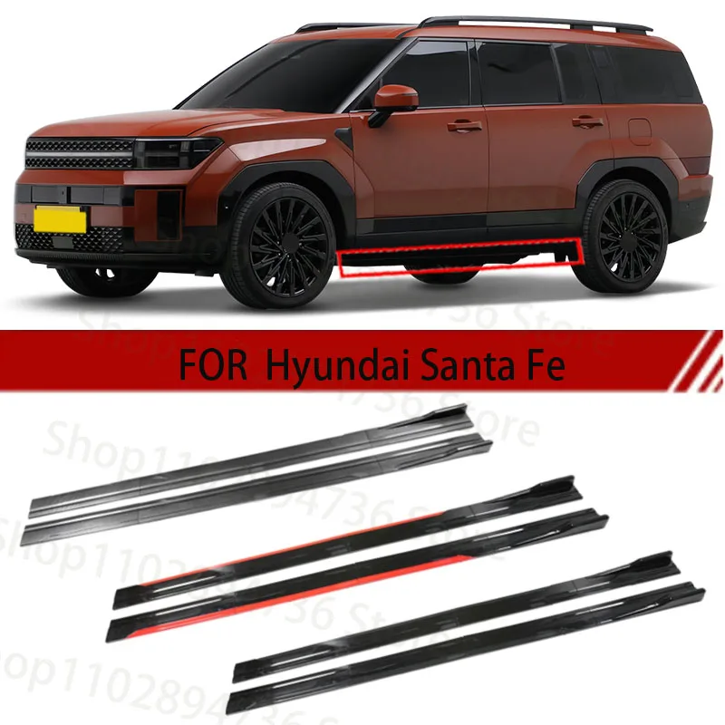 

FOR Hyundai Santa Fe 2M Car Side Skirt Extension Plate Lip Separator Bumper 2.18M Racing Side Spoiler