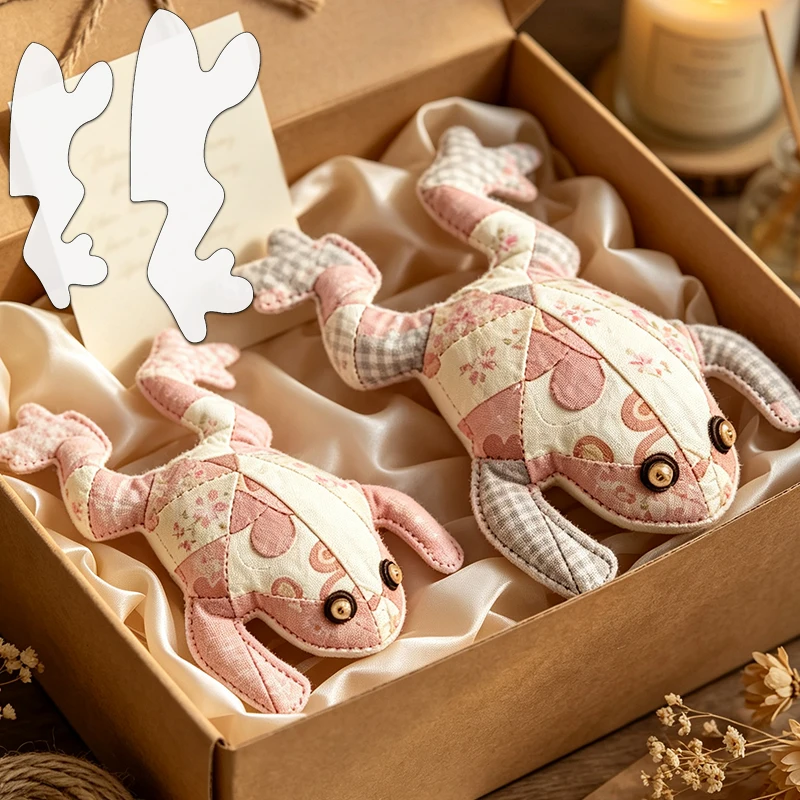 YOMDID 2pcs Jumping Frog Sewing Template DIY Frog Pattern Quilting Stencils Available In Two Sizes Made Of Durable PET Material