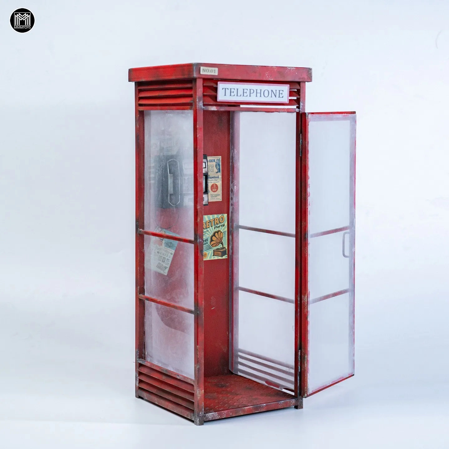 MMMTOYS 1:6 Scale Telephone Booth Model
