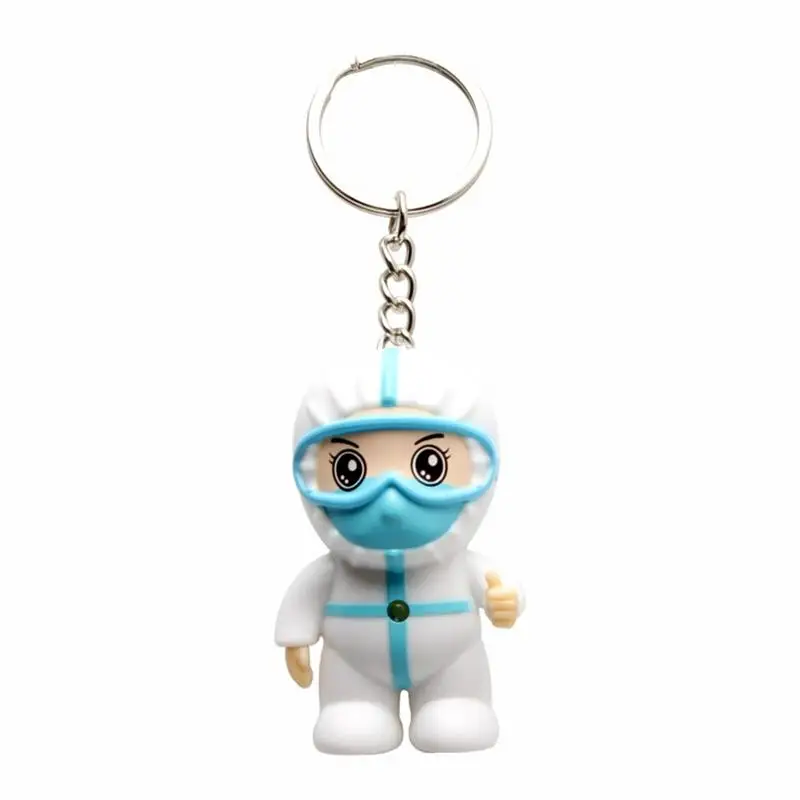 White Angel Keychain Bring People Life Light Christmas Present Souvenir Pendant Cartoon Mini Nurses Day Doctors Day Gift