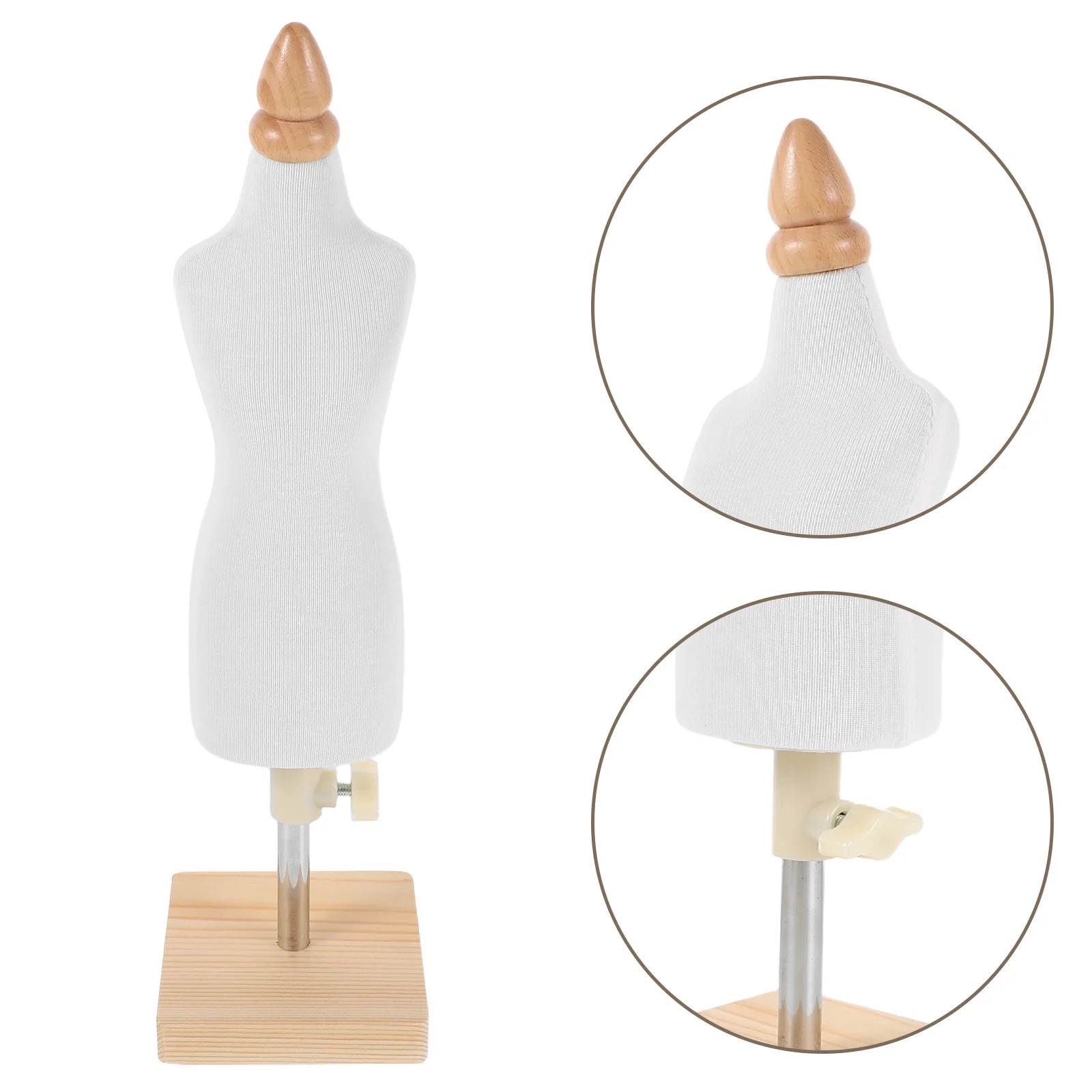 

Handmade Sewing Mannequin For Kids Adjustable Height Half Sturdy Wooden Base Beginner Sewing Practice Tool Kids